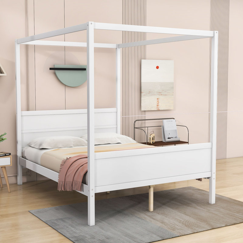 Winston Porter Enzzo Queen Low Profile Canopy Bed Wayfair